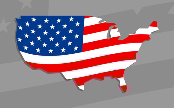 America country flag vector icon