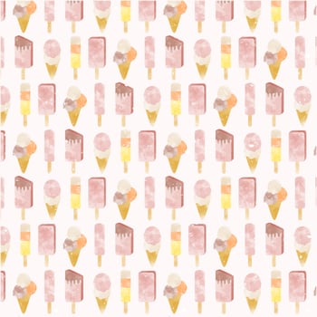 Vector Seamless Ice Cream Pattern
