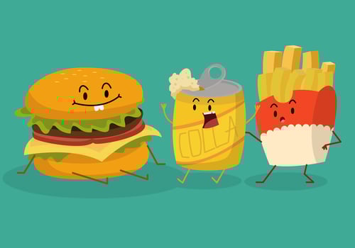 Funny Summer Food Character Vector Illustration