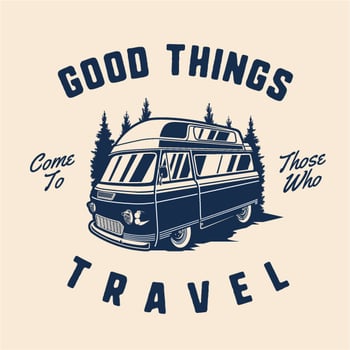 Vintage camper vector