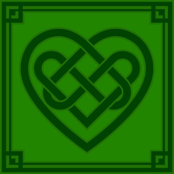 Celtic knot heart vector illustration