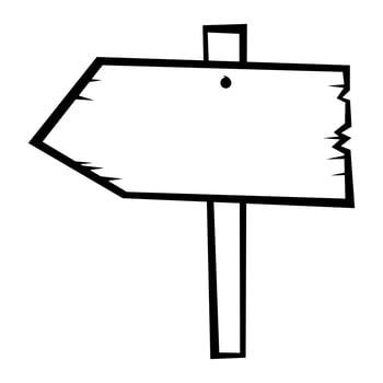 Old wooden sign vector icon