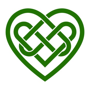 Celtic knot heart vector illustration