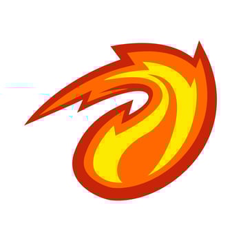 Hot Flame Fireball vector cartoon