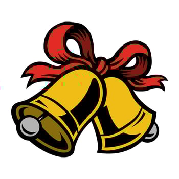Christmas bells vector icon