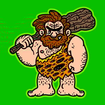 Caveman cartoon vector