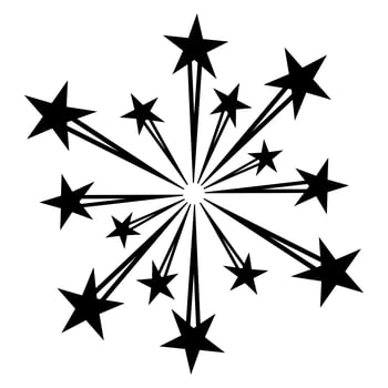 Exploding Fireworks logo vector icon
