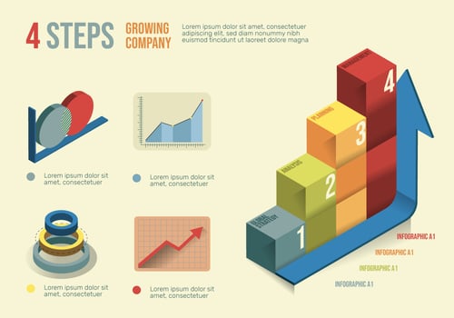 3D Infographic Elements Vector Set