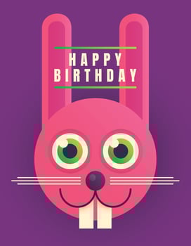 Animal birthday illustration. vector