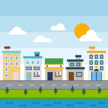 City Buildings	 vector