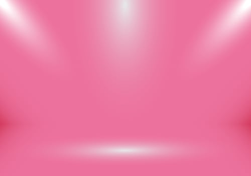 3D empty studio room show booth for designers with spotlight on pink gradient background for valentines day. vector