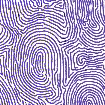 Blue finger print seamless background. vector