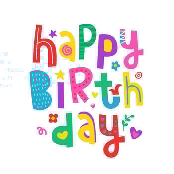 Happy Birthday Typography Design vector