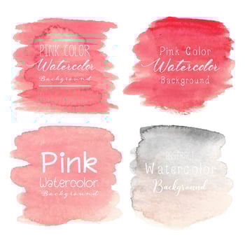 Pink abstract watercolor background. Vector illustration.