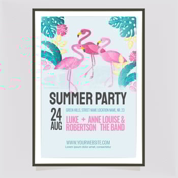 Vector Colorful Summer Party Poster Template