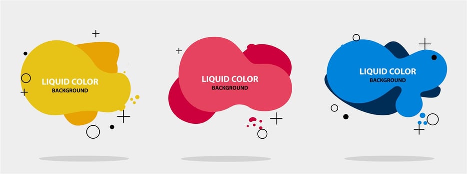 Abstract liquid shape modern banner template. vector