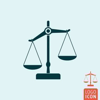 Scale icon isolated vector