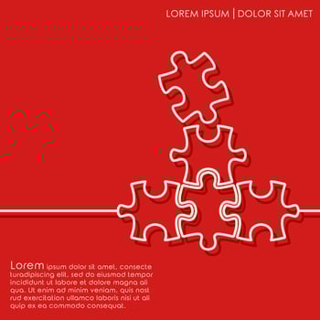 Outline puzzle background vector