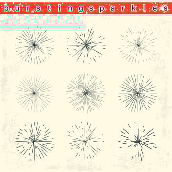 Bursting spakles set vector