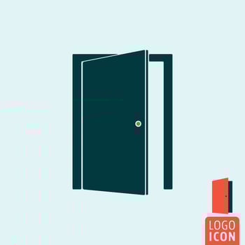 Door icon isolated vector