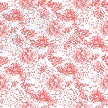 Trendy Seamless Floral Pattern  vector
