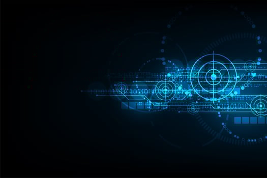 Technology that leads to the goal. vector