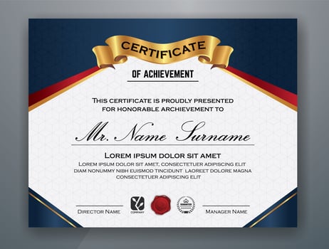 Multipurpose Modern Professional Certificate Template vector