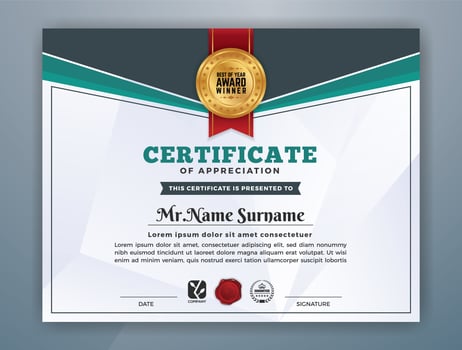 Multipurpose Modern Professional Certificate Template vector