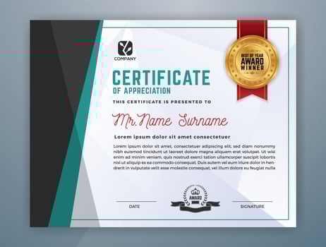 Multipurpose Modern Professional Certificate Template vector