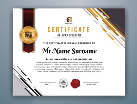 Multipurpose Modern Professional Certificate Template Design vector