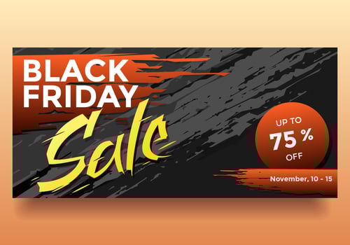 Black November Sale Banner Vector
