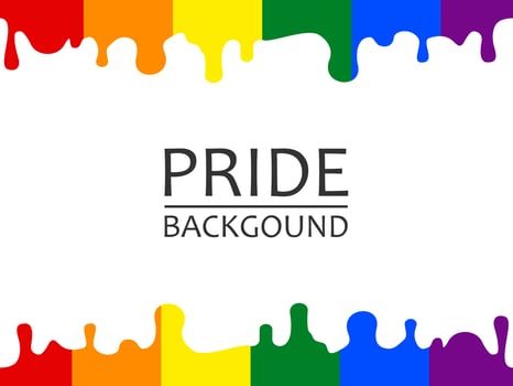 Vector illustration of LGBTQ pride rainbow dripping wallpaper background 