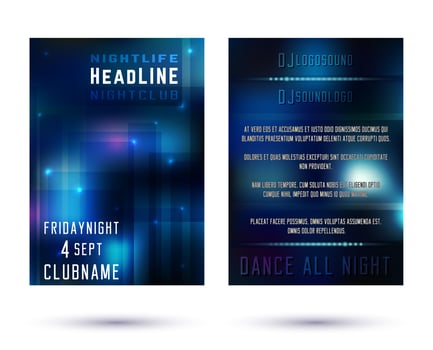 Night club brochure template vector