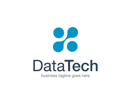 Data Technology Logo Icon Vector