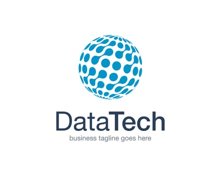 Data Technology Logo Icon Vector