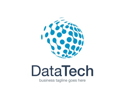 Data Technology Logo Icon Vector