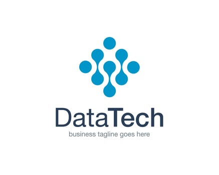 Data Technology Logo Icon Vector