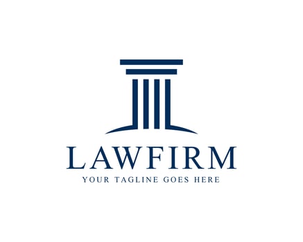 Law Firm Pillar Logo Template Vector