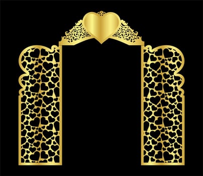 wedding arch gate vector template for laser cutting from vinyl the decor is a stylized openwork pattern of. laser cut template gate.