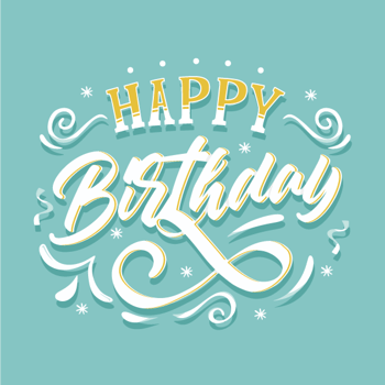 Happy Birthday Typography Vector