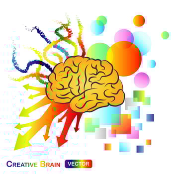 Creative  Abstract Brain vector