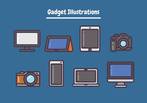 Gadget Illustrations vector
