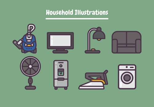 Household Illustrations vector