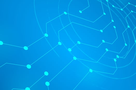 Digital Circle line Blue background vector