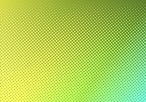 Bright green with yellow dotted halftone. faded dotted gradient. Abstract vibrant color texture. Modern pop art design template. vector