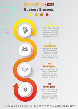 Infographic business timeline process chart template. vector