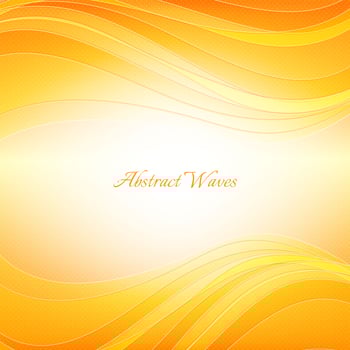 Orange waves background vector