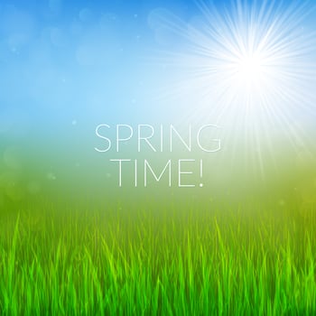 Bokeh spring background vector