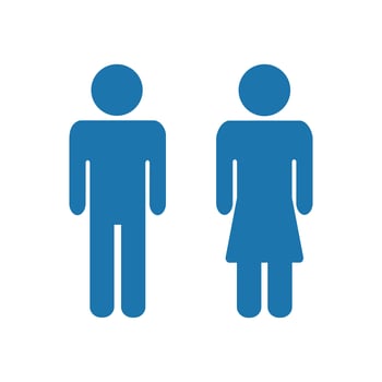 Man and female icons. Man and lady toilet sign vector