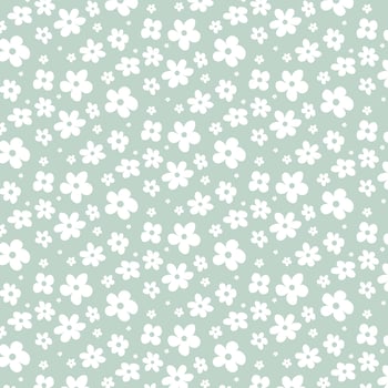 White flowers on green background vector